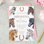 Horses equestrian elegant birthday party invitation<br><div class="desc">Horses equestrian elegant birthday party invitation template instant download let's horse around for horse themed party, </div>