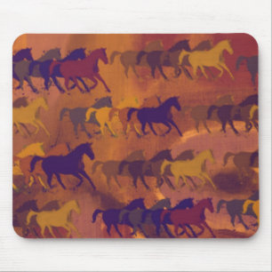 horses farm pattern mouse mat