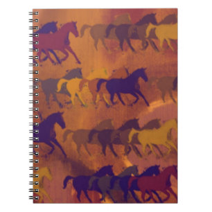 horses farm pattern notebook