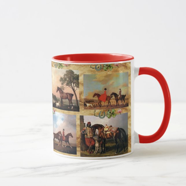 HORSES FINE ART PAINTINGS PARCHMENT,HORSE SHOES MUG (Right)