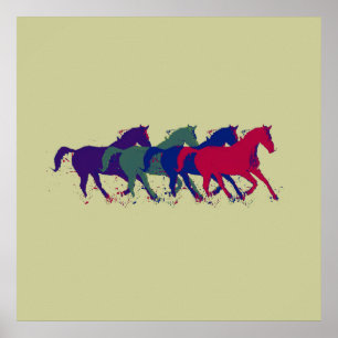 Horses for walls poster