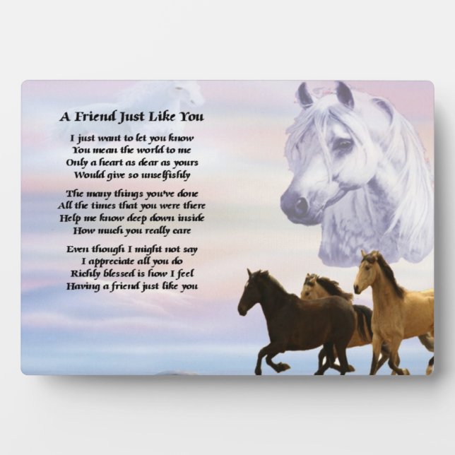 Horses Friend Poem Plaque (Front)