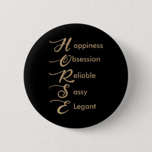 Horses Funny Horseback Riding Horse Lover Horse 6 Cm Round Badge