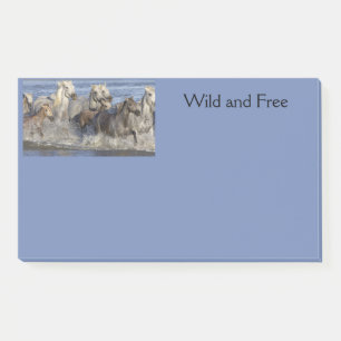 Horses galloping in the water post-it notes