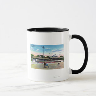 Horses Getting a Morning Workout on the Track Mug