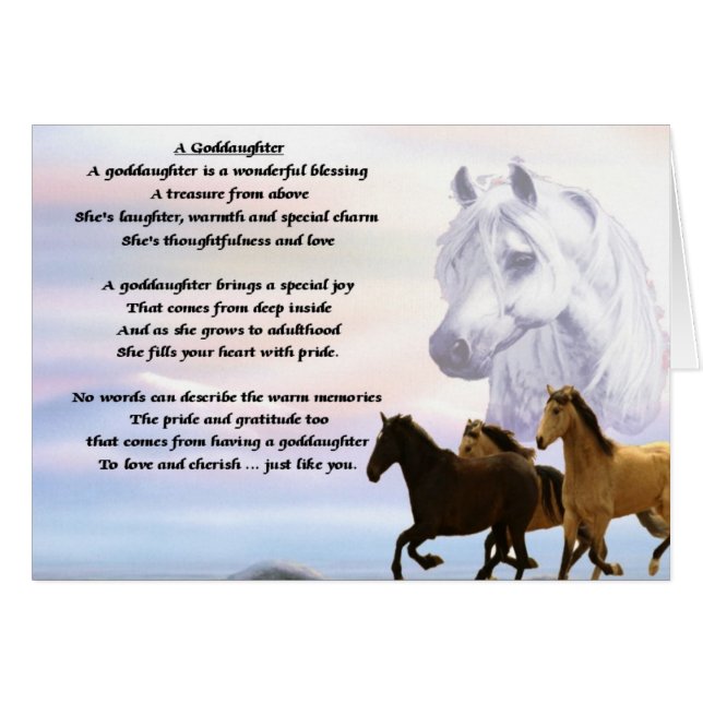 Horses goddaughter poem (Front Horizontal)