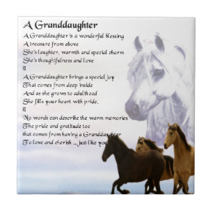 Horses Grandaughter poem Tile