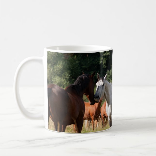 Horses greeting "I love horses" Coffee Mug (Left)