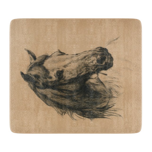 Horse's Head (by Heywood Hardy) Cutting Board (Front)
