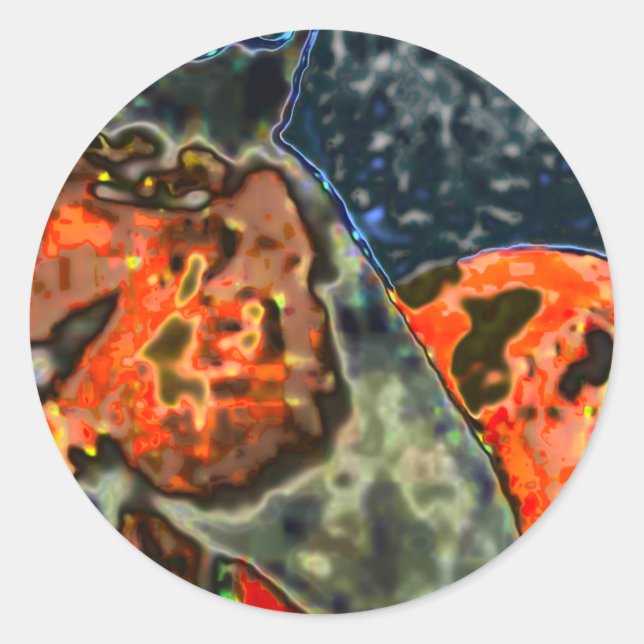 horses head classic round sticker (Front)