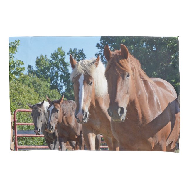 Horses Headed Back To The Barn Pillowcase (Front)