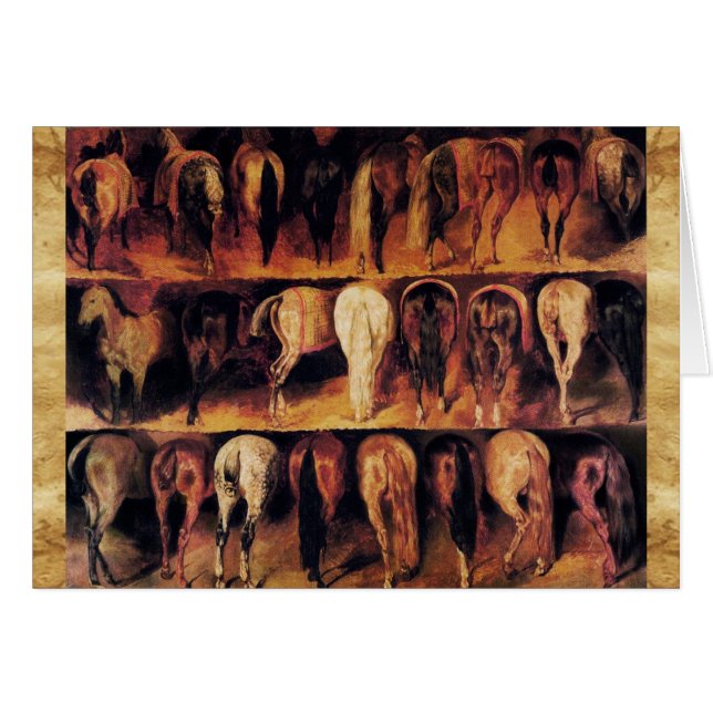 Horses' Hindquarters ,brown parchment (Front Horizontal)