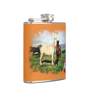 Horses Hip Flask
