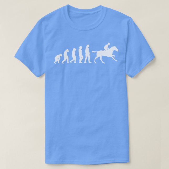Horses Horse Riding Evolution Gift T-Shirt (Design Front)