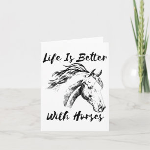 Horses Horseback Riding Clothes Funny Teenager Gir Card