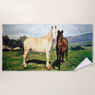Horses/Horses/Horses Beach Towel