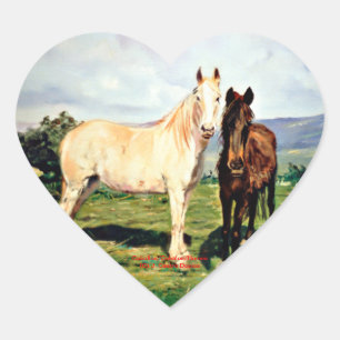 Horses/Horses/Horses Heart Sticker