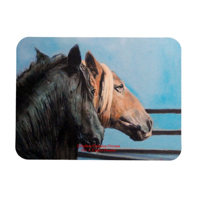 Horses/Horses/Horses Magnet (Horizontal)