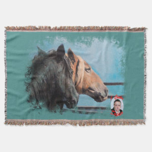 Horses/Horses/Horses Throw Blanket