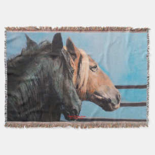 Horses/Horses/Horses Throw Blanket