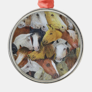 Horses Horses Metal Tree Decoration