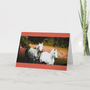 Horses in a Dreamy Fantasy Card