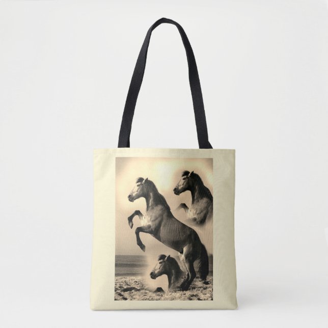 Horses in art tote bag (Front)