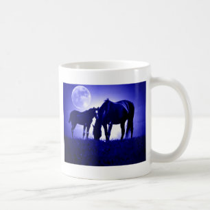 Horses in Blue Night Coffee Mug