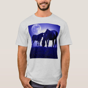 Horses in Blue Night T-Shirt