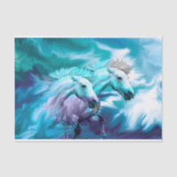 Horses in Flight Decoupage