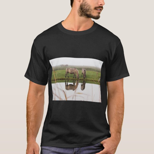 Horses in Mirror T-Shirt (Front)