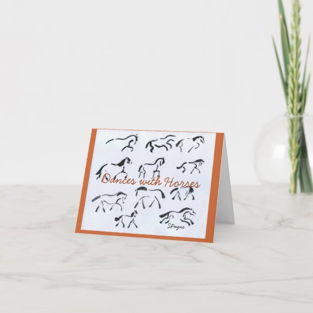 Horses in Motion Note Card (Front)