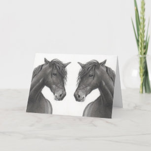 HORSES IN PENCIL: KINDRED SPIRIT: CARD