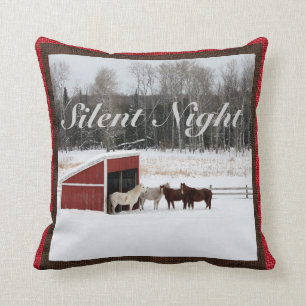 Horses in Snow pillow