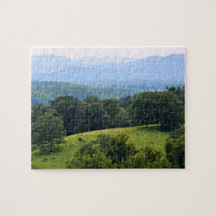 Horses in the Blue Ridge Mountains - 8x10 inch Jigsaw Puzzle