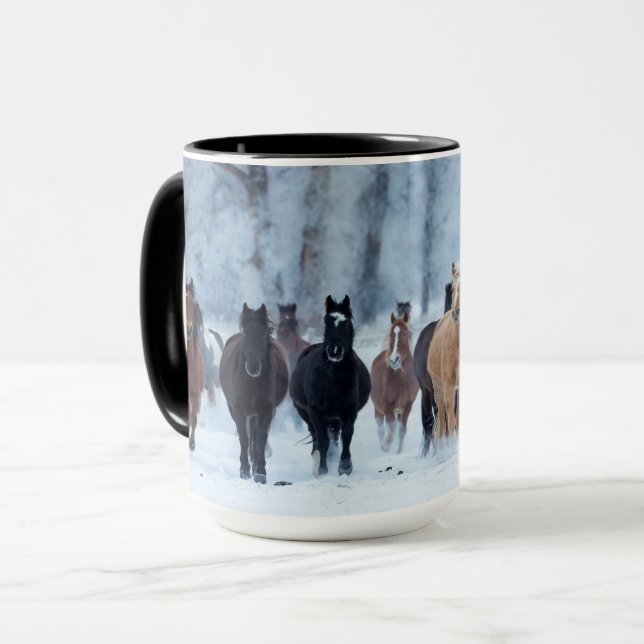 Horses in the Cold Mug (Front Left)