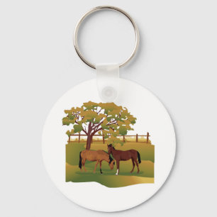 Horses in the Pasture Key Ring