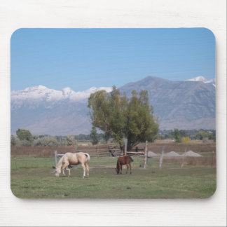 Horses In The Pasture Mouse Mat