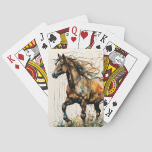 Horses in the Pasture Playing Cards