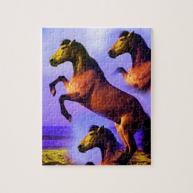 Horses in the sands of time jigsaw puzzle (Vertical)