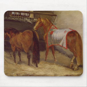 Horses in the Stables Mouse Mat