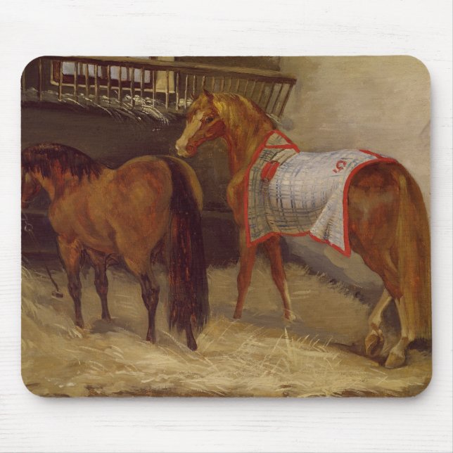 Horses in the Stables Mouse Mat (Front)