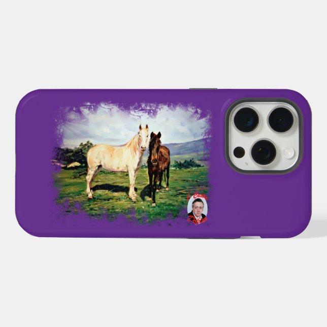 Horses iPhone Case (Back Horizontal)