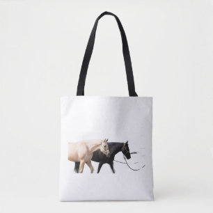 Horses Lead on with horses Tote Bag