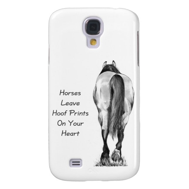 Horses Leave Hoofprints On Your Heart: Pencil Art Case-Mate Samsung Galaxy Case (Back)