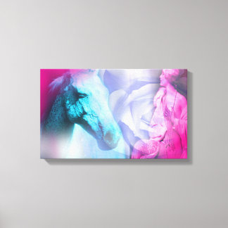 Horses lend us the wings we lack canvas print
