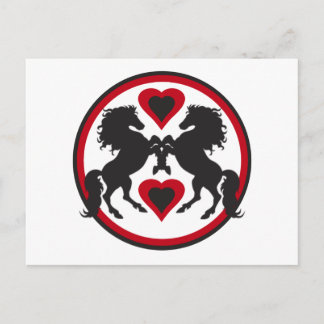 HORSES LOVE DANCE POSTCARD