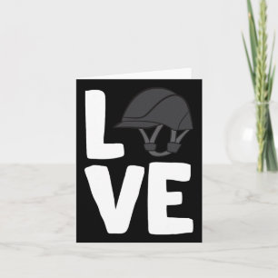 Horses Love Equestrian Helmet I Love Horseback Rid Card