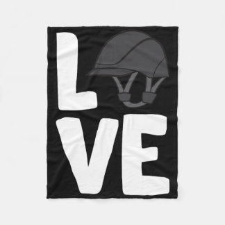 Horses Love Equestrian Helmet I Love Horseback Rid Fleece Blanket