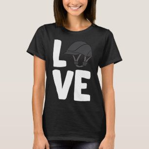 Horses Love Equestrian Helmet I Love Horseback Rid T-Shirt